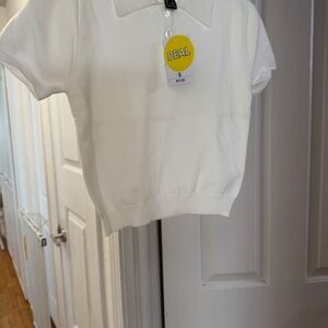 Forever 21 Kids Classic Cream Polo